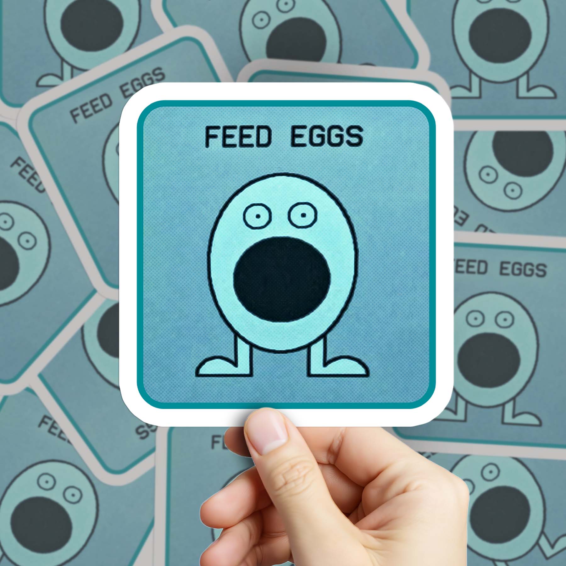 Feed eggs game sticker