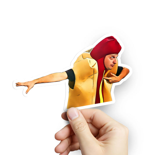Hot dog guy sticker