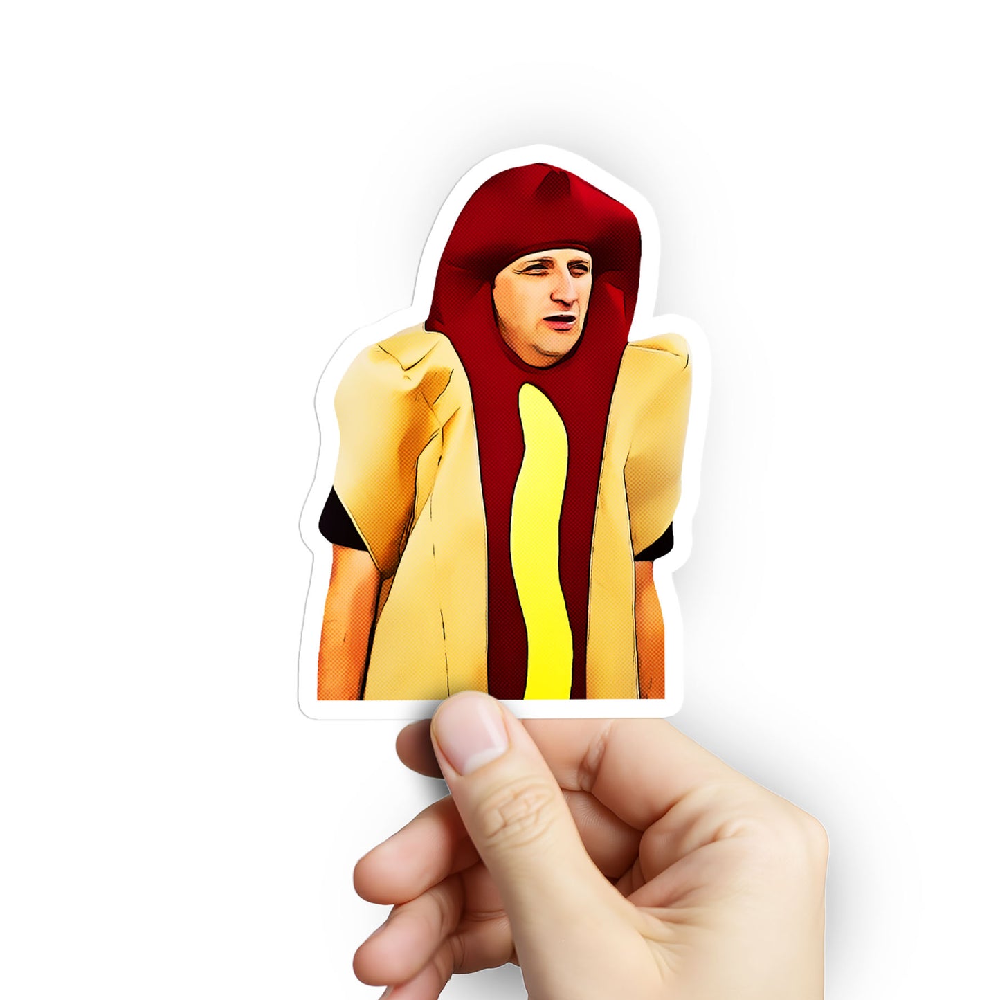 Hot dog guy sticker