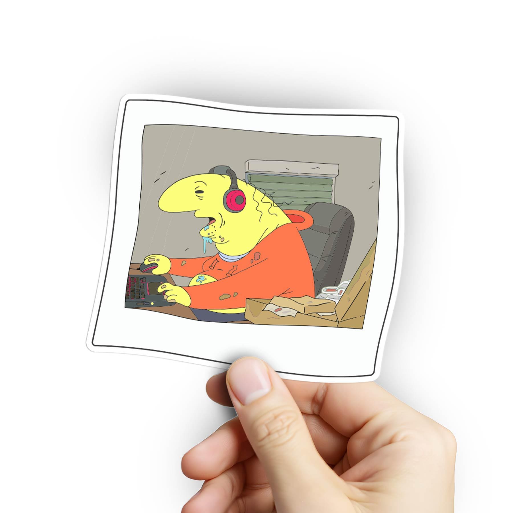Charlie Smiling Friends Polaroid Sticker + Free Pim Sticker | Free Shipping | Matte Vinyl