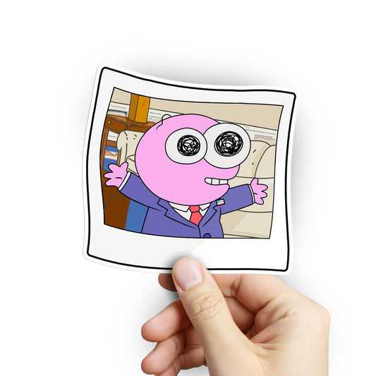 Pim Smiling Friends Polaroid Sticker + Free Charlie Sticker | Free Shipping | Matte Vinyl